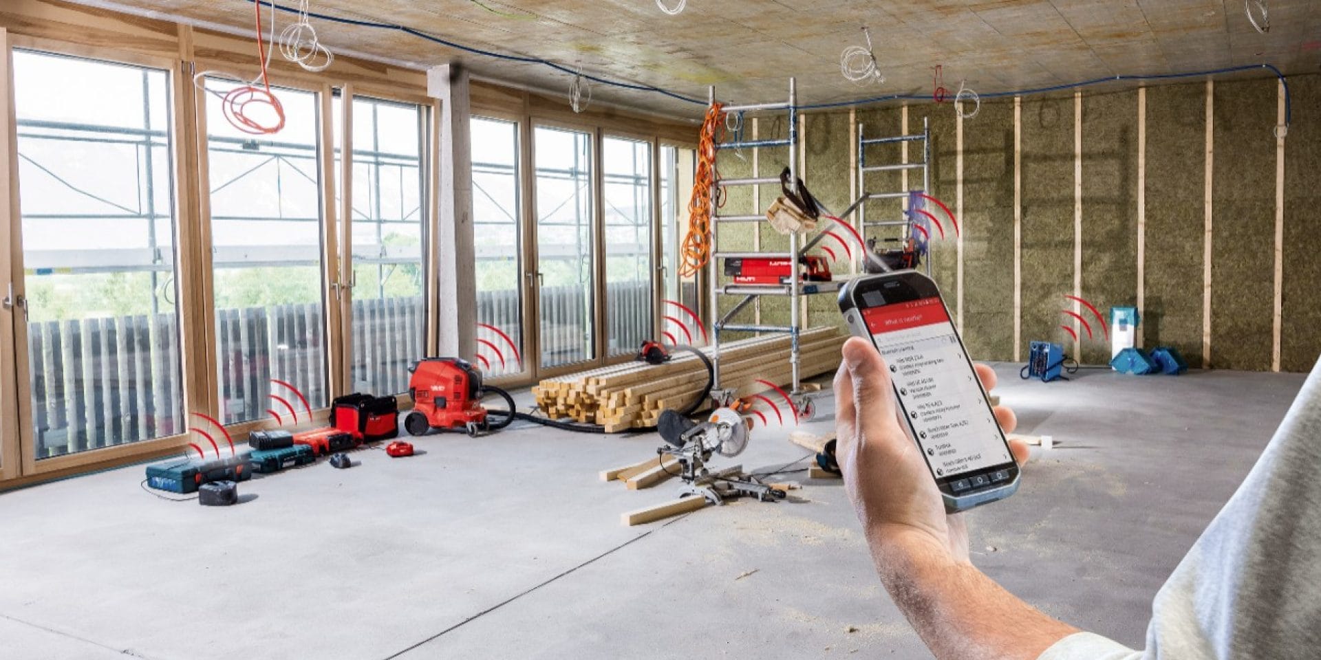 Die Einführung von Active Tracking mit Bluetooth-Technologie für die digitale Hilti Betriebsmittelverwaltung ON!Track verschafft der Baubranche bedeutende Einsparungen und mehr Produktivität. 
