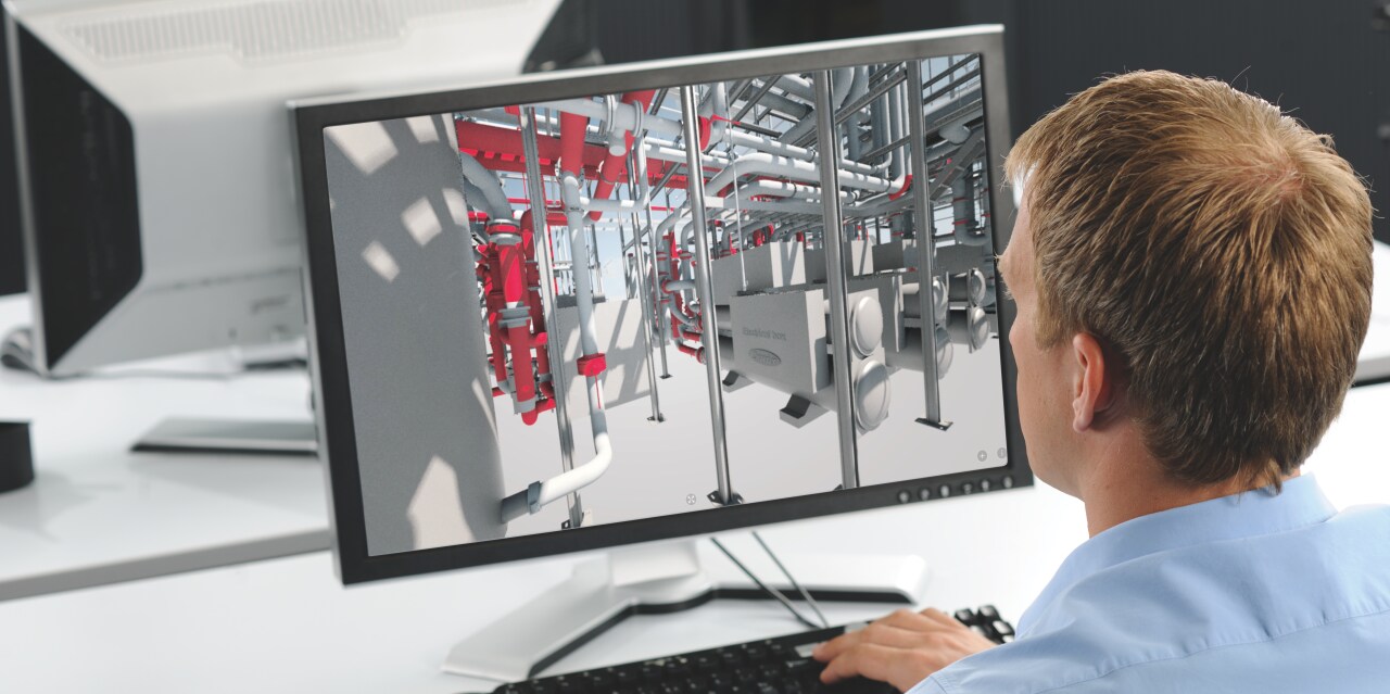 Architect, engineer or project manager using BIM (building information modeling) due to tech integration in construction