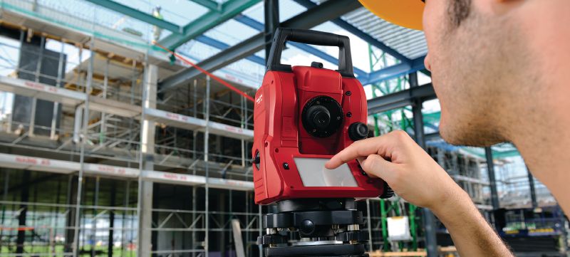POS 18 Construction Total Station Precise construction total station for two-person operation with 3  angle measurement accuracy Applications 1