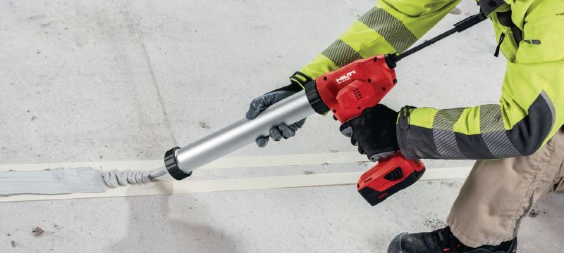 CD 4-A22 Cordless caulking dispenser 22V caulking dispenser powered by Li-ion batteries for sealants and adhesives in multiple applications Applications 1