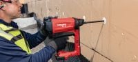 GX-IE Gas-actuated insulation nailer Gas nailer for insulation fastening on soft and some tough concrete and cold formed steel studs Applications 1