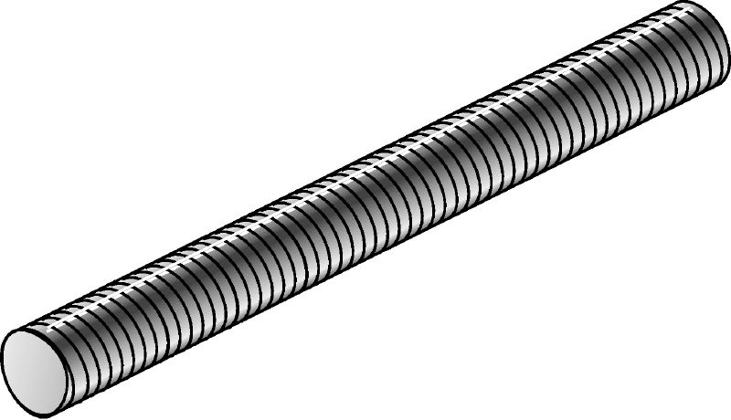 AM threaded rod - Steel grade 4.8 (HDG) Hot-dip galvanized (HDG) threaded rod with 4.8 steel grade