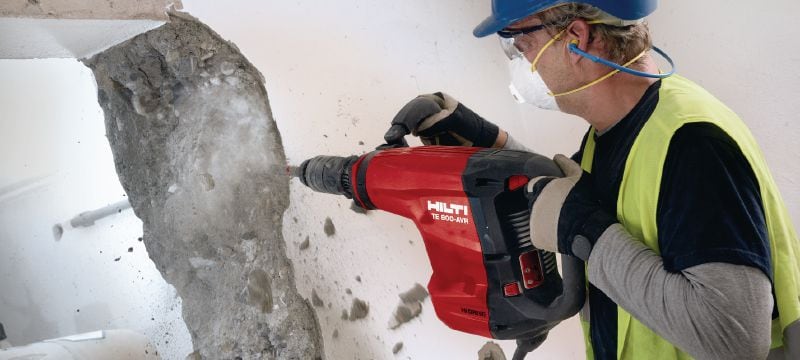 TE 800-AVR TE-S demolition hammer Very powerful TE-S demolition hammer for heavy-duty chiseling in concrete, with Active Vibration Reduction (AVR) Applications 1