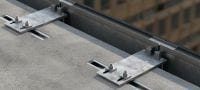 Serrated HAC-V-T Anchor channel Serrated cast-in anchor channels with upgraded load capacity and multiple embedment depths for economical fastening of curtain wall façades Applications 1