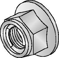M12-F-SL-WS 3/4 Hot-dip galvanized (HDG) hexagon nut with self-locking mechanism used with all MI connectors