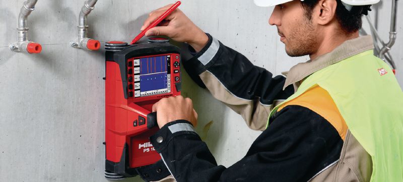 PS 1000 X-Scan Concrete scanner Efficient concrete scanner for structural analysis and to locate embedded objects in multiple layers Applications 1