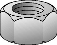 Hexagon nuts Electrogalvanized hexagon nut (imperial)