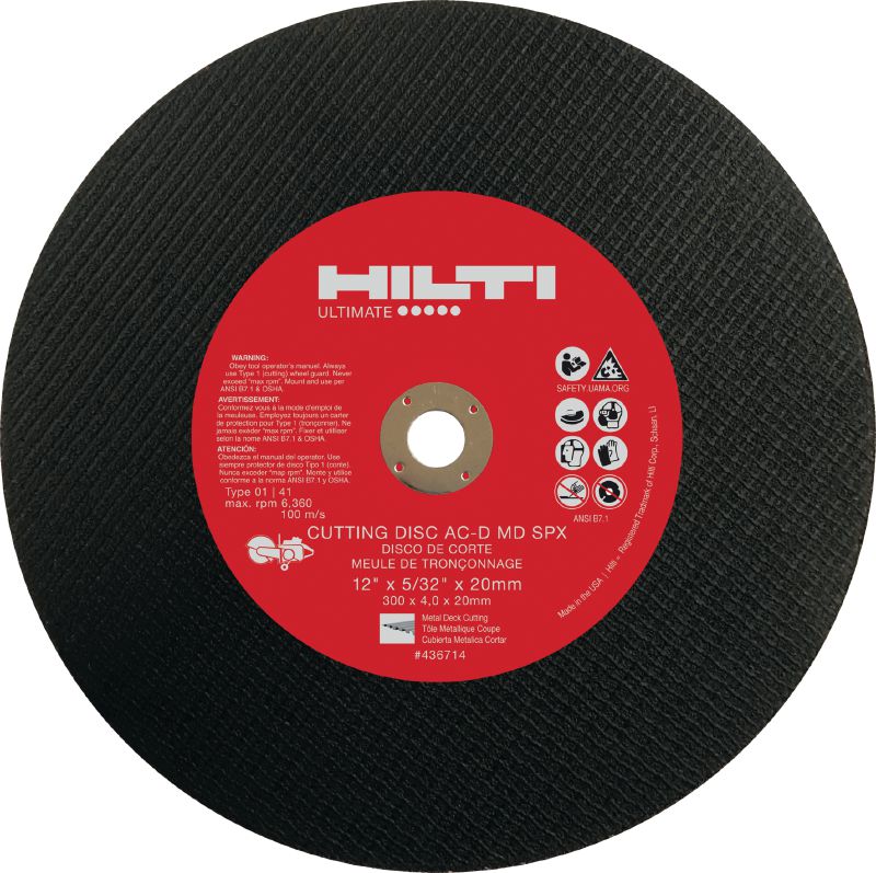 AC-D MD Metal deck cutting disc Metal deck cutting disc for gas saws