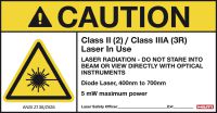 Laser Warning Sign Class 2 (5-pack) 