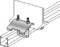 MQT Beam clamp Galvanized beam clamp for connecting MQ strut channels directly to steel beams