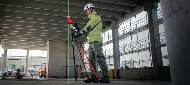 PM 2-PG / POA 70 Layout point laser Self-leveling layout point laser for a simplified and more accurate layout process with your construction total station Applications 1