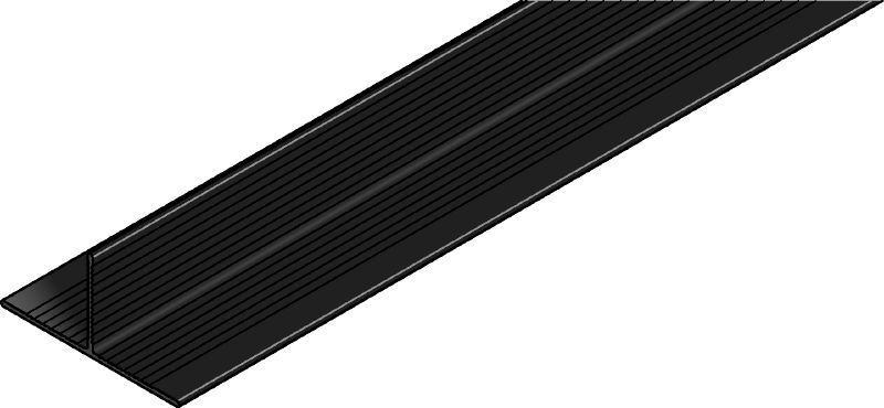 MFT-T Rail (black anodized) T-shaped black anodized aluminum rail for assembling vertical and horizontal façade panel substructures