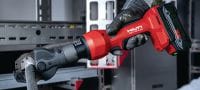 NCT 25 S-22 ACSR and guy wire cordless cable cutter Scissor-style cordless hydraulic cable cutter for ACSR cable and guy wire (Nuron battery platform) Applications 2