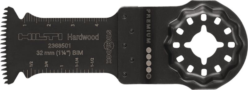 Multitool hardwood plunge cut blade BiM plunge cutting blade for the oscillating multitool, for plunge cuts in hardwood, laminate, plasterboard, and chipboard