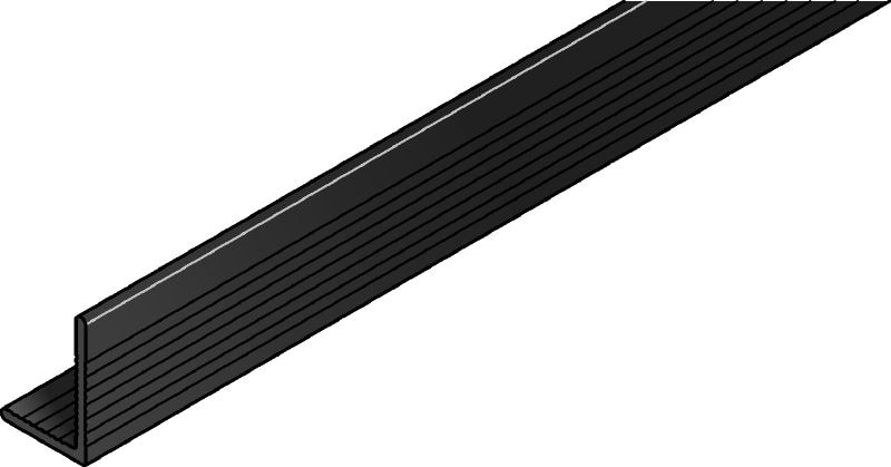 MFT-L Rail L-shaped black anodized aluminum rail for assembling vertical and horizontal façade panel substructures