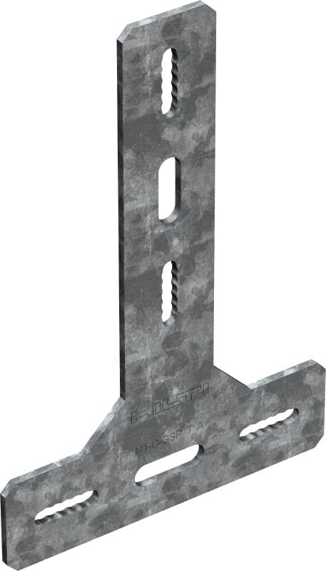 MT-C-GSP T A OC Connector plate Hot-dip galvanized girder connector for assembling and bracing modular support structures in moderately corrosive environments