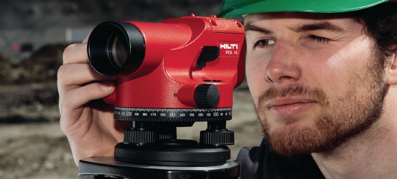 POL 15 Optical level Optical level for everyday leveling tasks with 28x magnification Applications 1
