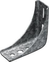 MT-C-GS HA OC Angle bracket Small, semi-adjustable and braced angle bracket, for box profiles and C-Channel structures with 3D loading in moderately corrosive environments