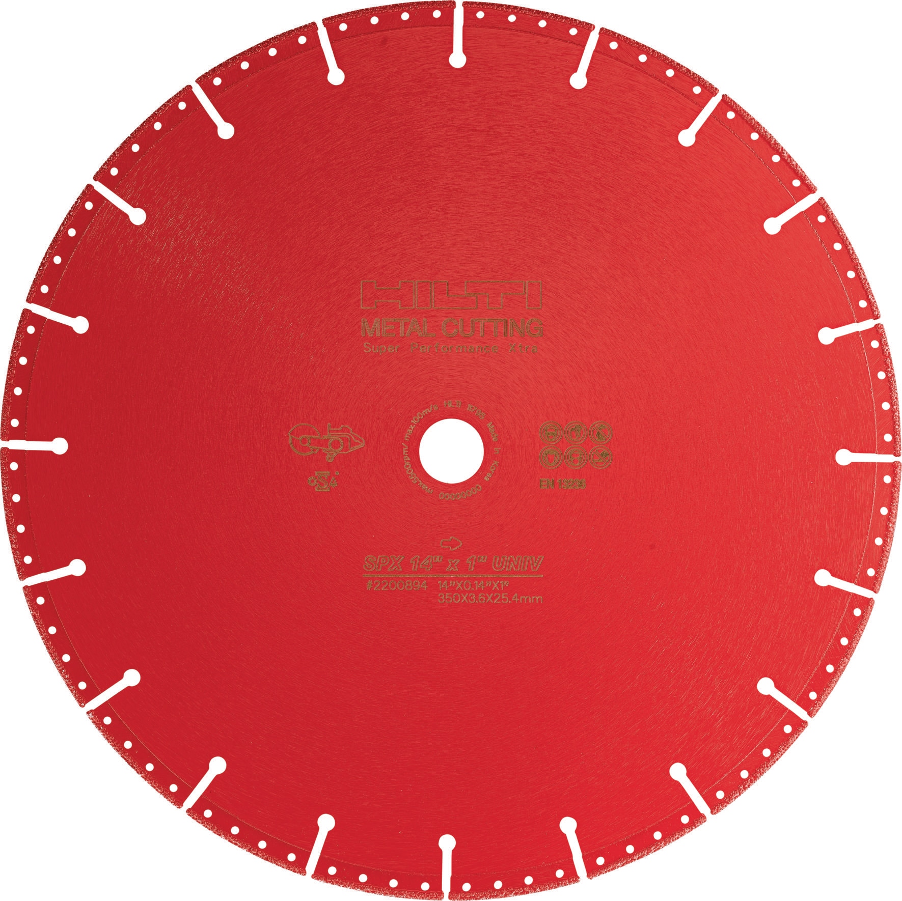 Hilti 16 in. x 1 in. SPX Diamond Metal Cutting Blade Hilti 16 in. x 1 in. SPX Diamond Metal Cutting Blade