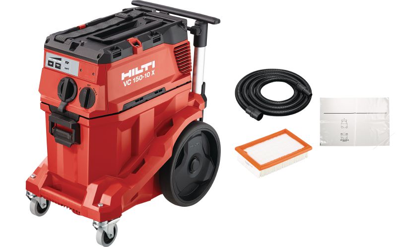 VC 150-6 XE Dust extractor Powerful dust extractor with built-in power outlet for connection with power tools and jobsite clean ups (wet & dry), 4 gallon tank - OSHA compliant with 150 CFM