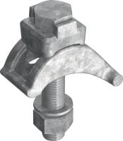 MI-SGC M16 Hot-dip galvanized (HDG) single beam clamp for connecting MI steel baseplates to steel beams