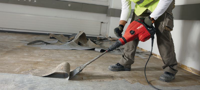 TE-YX FS Floor scrapers Extra-sharp SDS Max (TE-Y) floor scraper chisels for removing flooring and coatings using demolition tools Applications 1