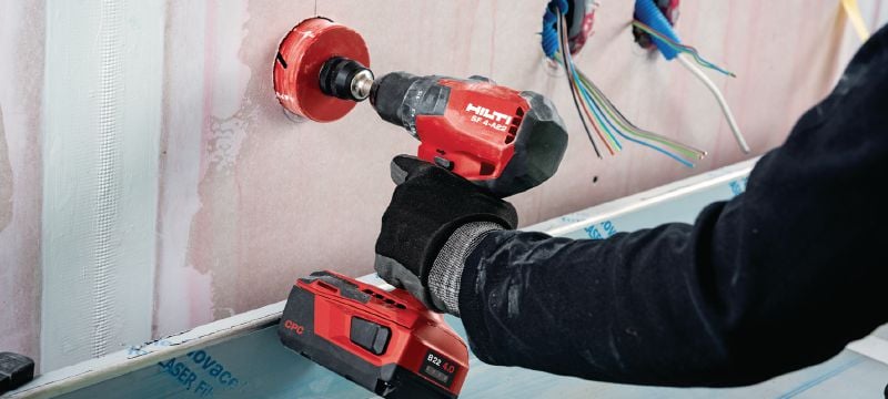 SF 4-A22 Cordless drill driver Compact-class cordless 22V drill driver with brushless motor for when you need higher performance during light-duty tasks or in hard-to-reach places Applications 1