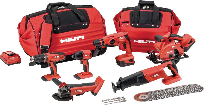 Four+ tool cordless combos Four or more tools cordless combos