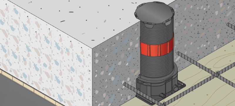 CP 680-M Cast-in firestop sleeve One-step firestop cast-in sleeve for metal pipe penetrations through floors. Place it and forget it Applications 1