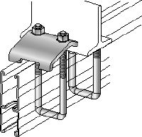 MQT Beam clamp Galvanized beam clamp for connecting MQ strut channels directly to steel beams