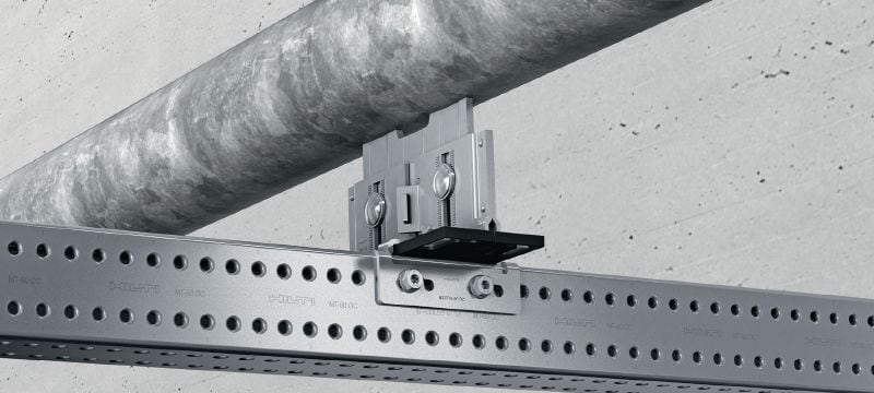 MP-PS Weldable pipe shoe Pipe shoe with weldable pipe interface and height and slope adjustability in heavy industrial applications with outer pipe diameters of 21-328 mm (1/2 to 12) Applications 1