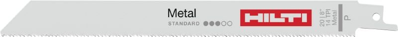 Metal reciprocating saw blades Reciprocating saw blades for cutting 3-8 mm (1/8 - 5/16) thick metal