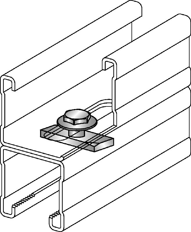 MQZ Galvanized channel tie to create double channels