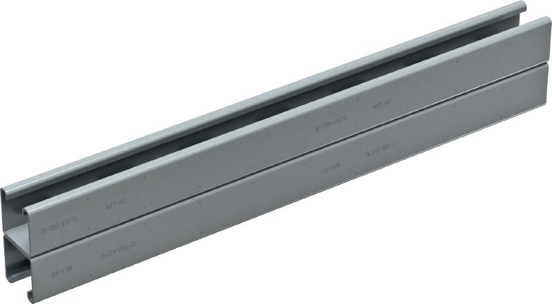 MT-40D OC C-Channel profile Medium-duty double C-Channel profile for use with MT-FL/MT-TL components in outdoor environments