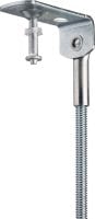 X-DR T ALH Threaded drop rod with nail Threaded drop rod with pre-mounted nail for use with powder-actuated tools on tough concrete