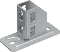 MQP-21-72 Channel foot Galvanized channel foot for fastening MQ channels to concrete