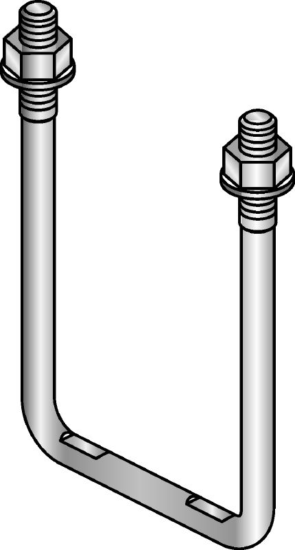 MIA-BO Hot-dip galvanized (HDG) U-bolt for fastening pipe shoes to MI girders
