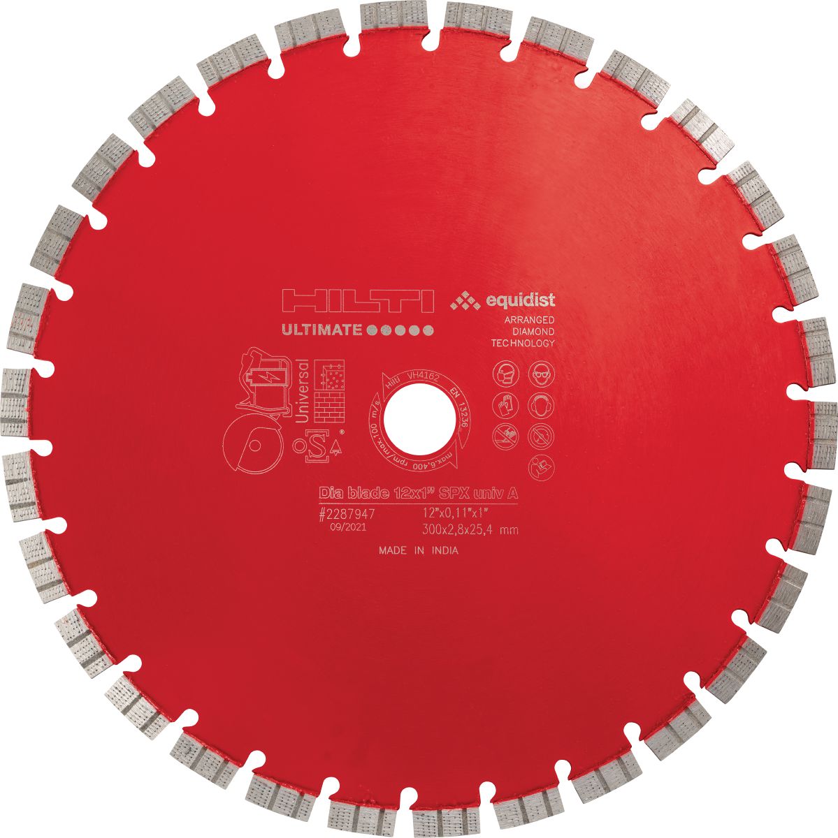 Hilti 12 in. x 1 in. SPX Diamond Metal Cutting Blade Hilti 12 in. x 1 in. SPX Diamond Metal Cutting Blade