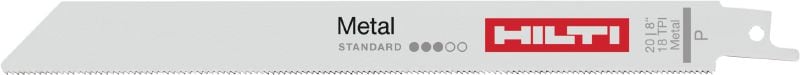 Thin metal reciprocating saw blades Reciprocating saw blade for cutting 2-6 mm (1/16 - 1/4) thick metal