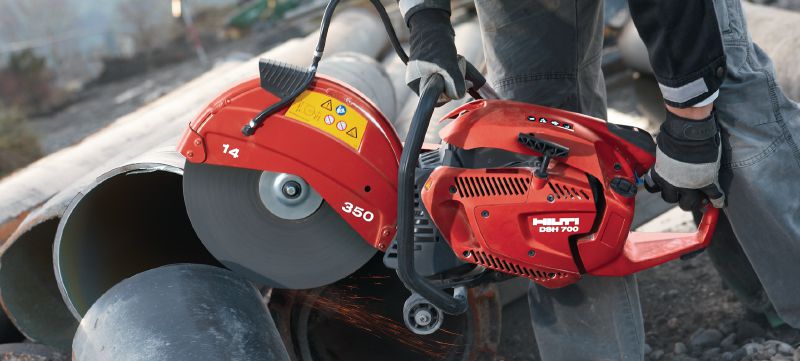 DSH 700-X Gas cut-off saw Versatile, rear-handle, hand-held 70 cc gas saw with auto-choke – cutting depth up to 5 Applications 1