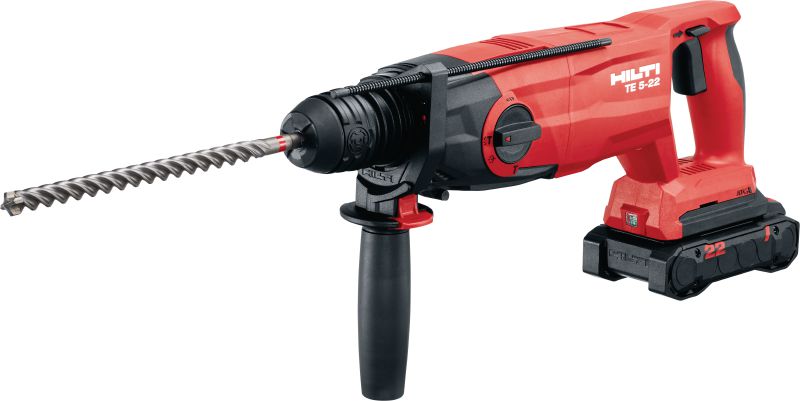 TE 5-22 Cordless rotary hammer Powerful SDS Plus rotary hammer drill with long body and spade grip ideal for downward drilling (Nuron battery platform)
