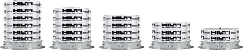 CFS-CID M Cast-in firestop sleeve One-step firestop cast-in sleeve for 8 and 10 metal pipe penetrations through floors. Place it and forget it