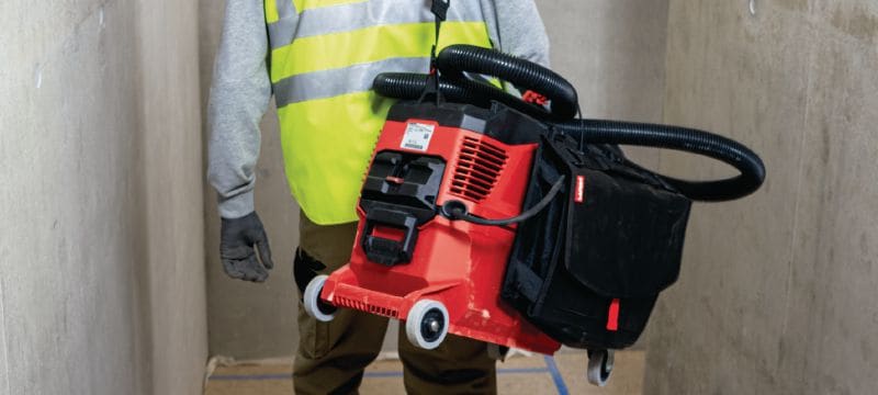 VC 150-6 XE Dust extractor Powerful dust extractor with built-in power outlet for connection with power tools and jobsite clean ups (wet & dry), 4 gallon tank - OSHA compliant with 150 CFM Applications 1