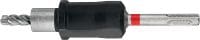 2-in-1 HDI Short version Setting tool for HDI anchors with an integrated SDS Plus (TE-C) stop hammer drill bit