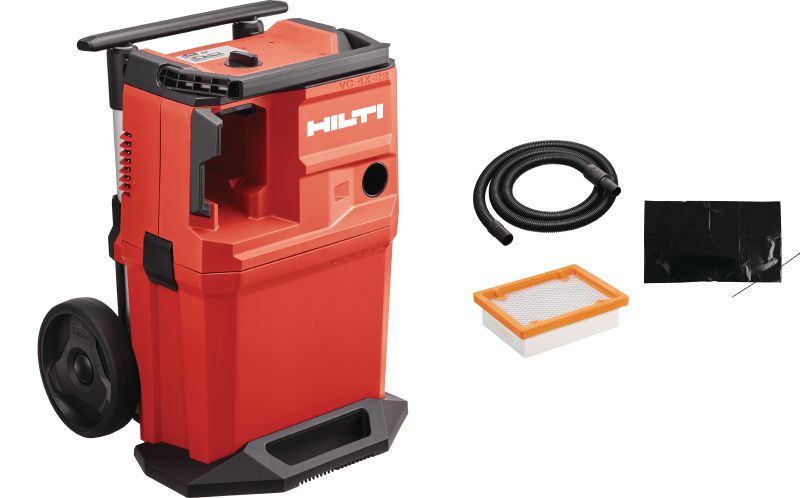 VC 4LX-22 T15 Cordless L-Class dust extractor Powerful cordless dust extractor with large container for connection with power tools and jobsite clean ups (wet & dry), 15l (8 gallon) tank (Nuron battery)
