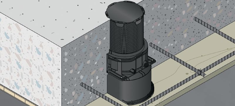 CP 680-M Cast-in firestop sleeve One-step firestop cast-in sleeve for metal pipe penetrations through floors. Place it and forget it Applications 1