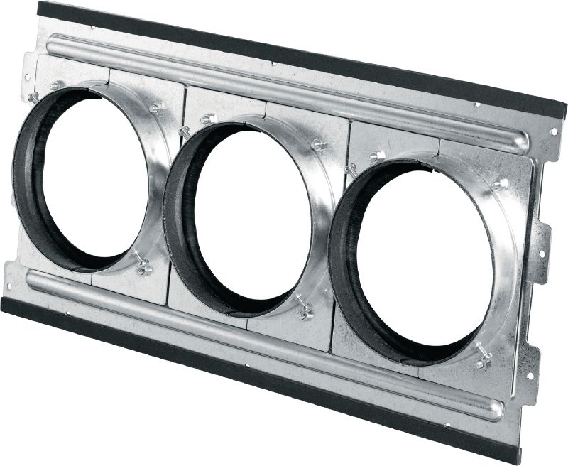 CFS-SL GP Firestop gangplate Stud- or surface-mounted gangplate to increase the capacity of firestop speed sleeves and simplify cable management