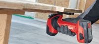 SJT 6-A22 Cordless jigsaw Powerful 22V cordless jigsaw with barrel T-grip for curved cuts above or below the work surface Applications 2