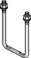 MIA-BO Hot-dip galvanized (HDG) U-bolt for fastening pipe shoes to MI girders