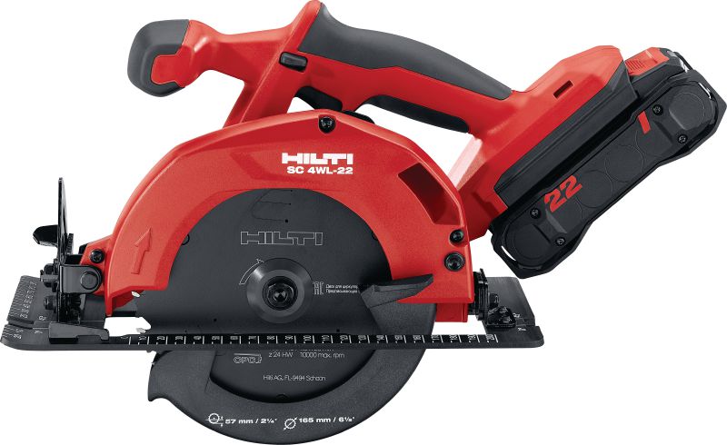 SC 4WL-22 Cordless circular saw Cordless circular saw with maximized run time per charge for fast, straight cuts in wood up to 57 mm│2-1/4” depth (Nuron battery platform)